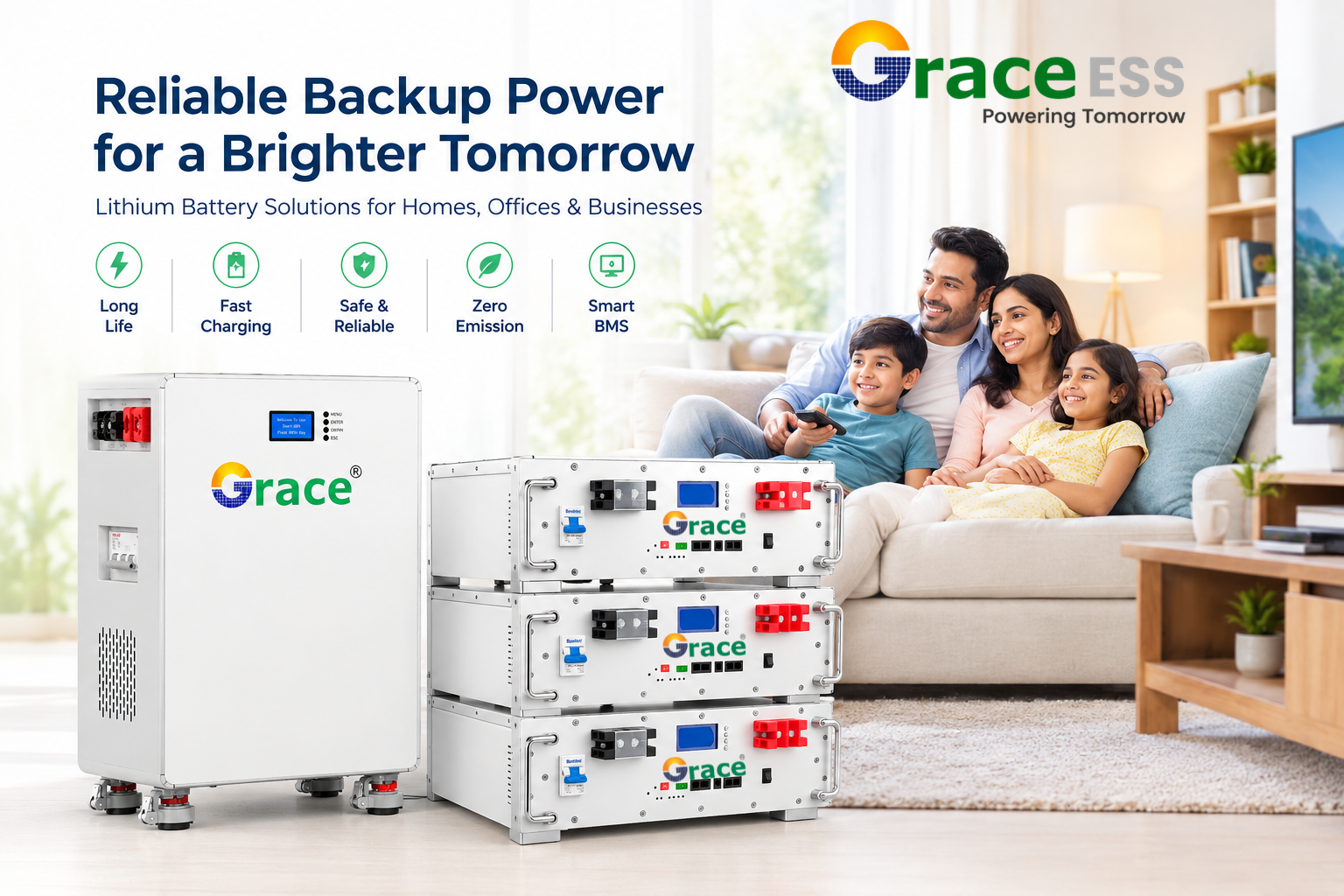 Grace Lithium-Ion Batteries Provide Reliable Backup Power for Homes